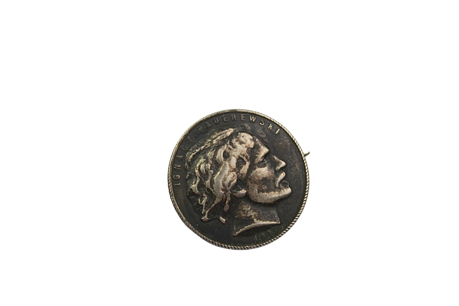 II RP Przypinka Ignacy Paderewski