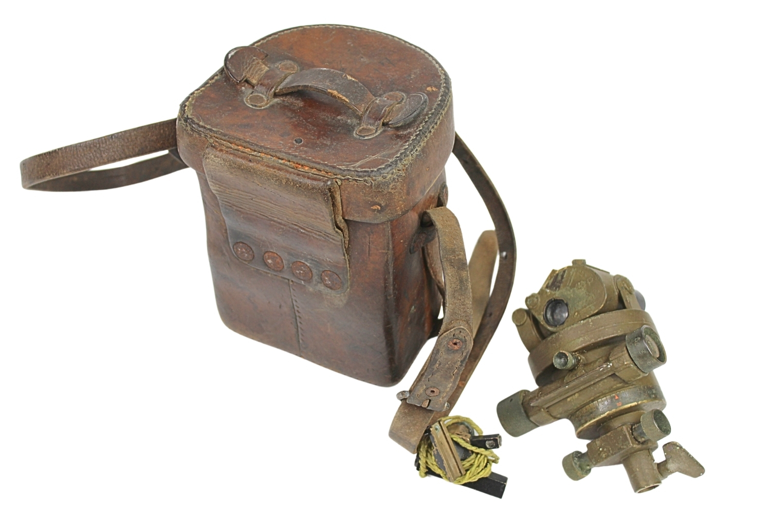 II RP Kątomierz busola wz.30 PZO Warszawa z pokrowcem UNIAKT 