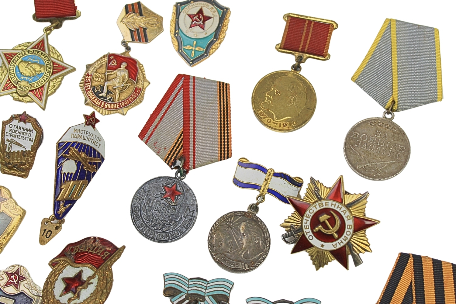 Duży zestaw odznaczeń ZSRR