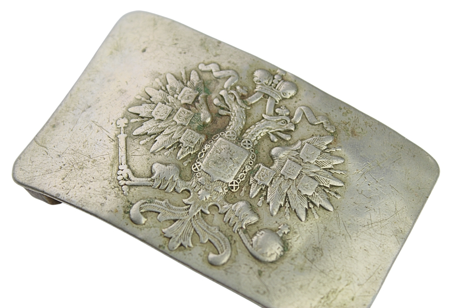 Klamra carska gwardii biały metal