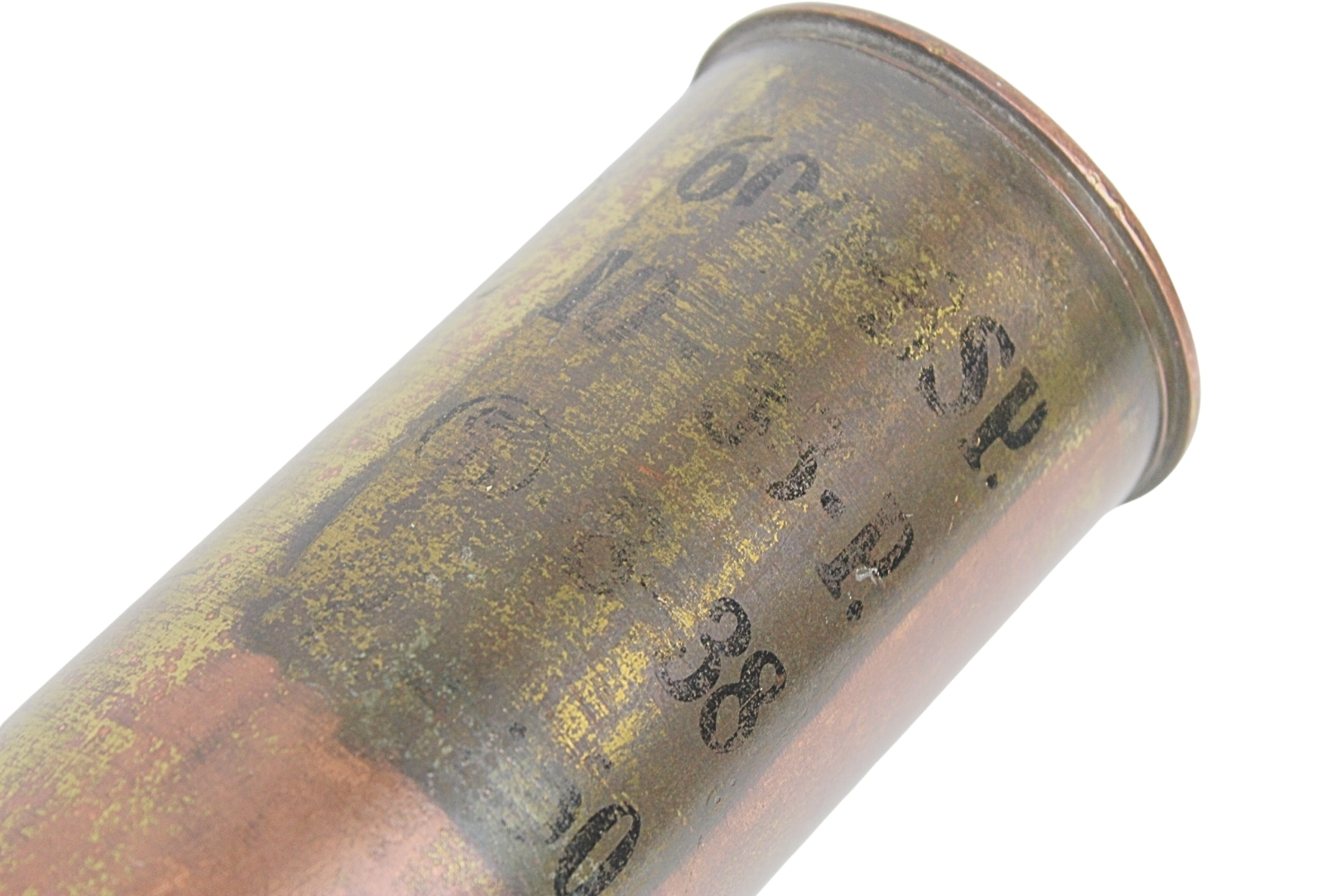 II RP NABÓJ SCHNEIDER 75MM wz.97 z granatem wz.15 SKORUPA DEKORACYJNA