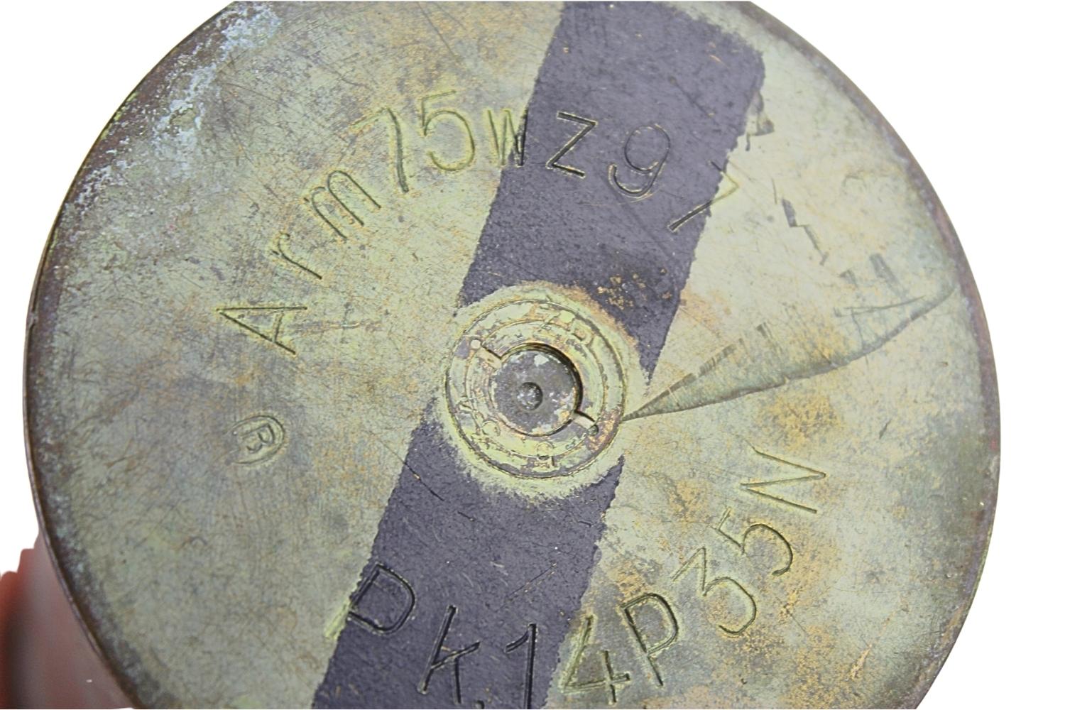 II RP Łuska armata Schneider 75mm wz.97 Z.A. „Pocisk” S.A. Skorupa Dekoracyjna