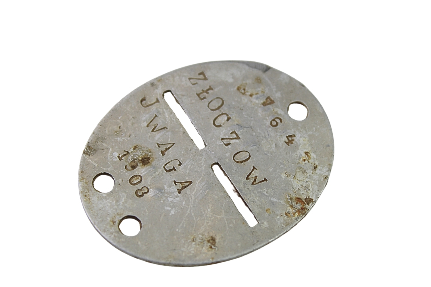 II RP Polski nieśmiertelnik/ Znak tożsamości wz.31 Złoczów 1908