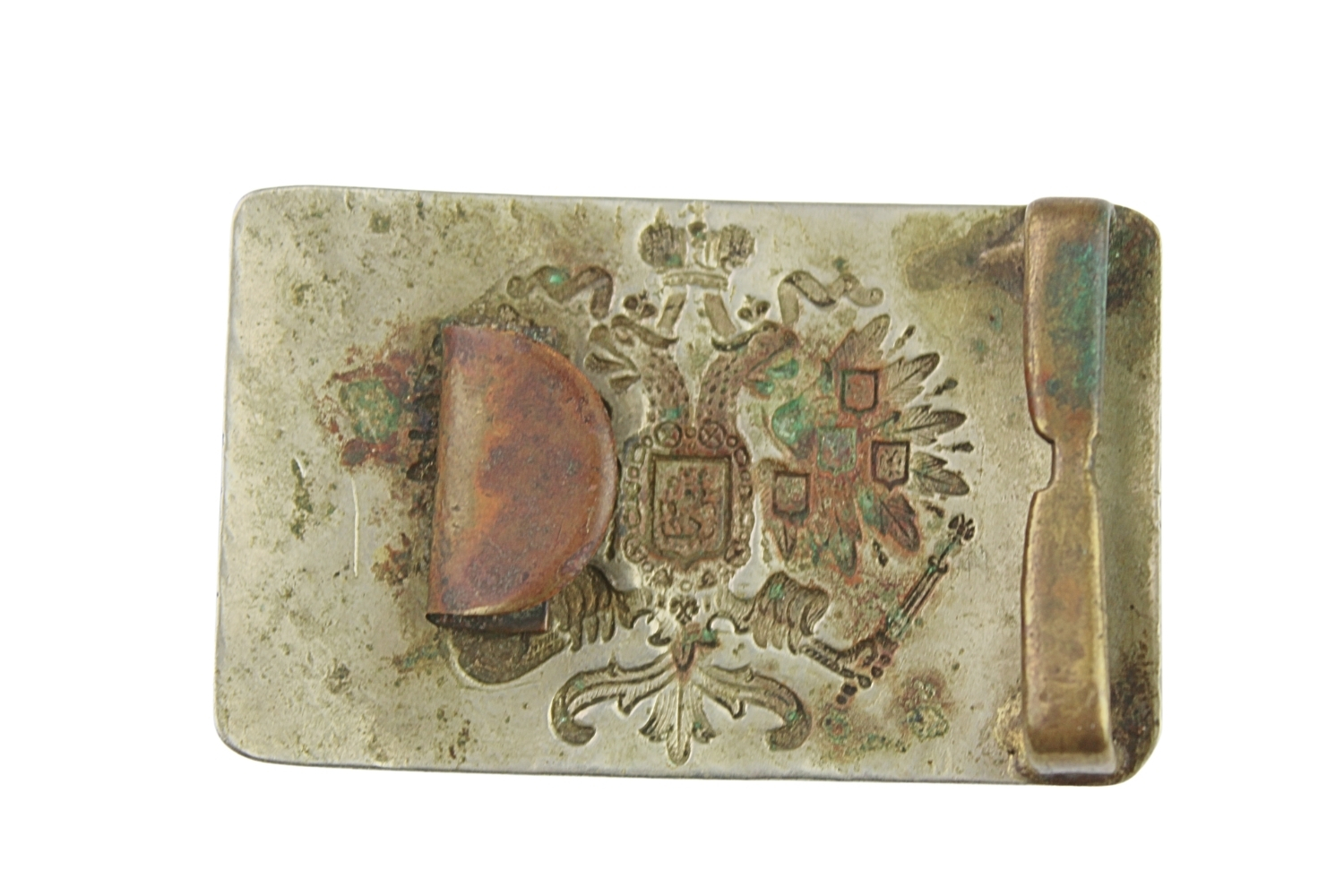 Klamra carska gwardii biały metal