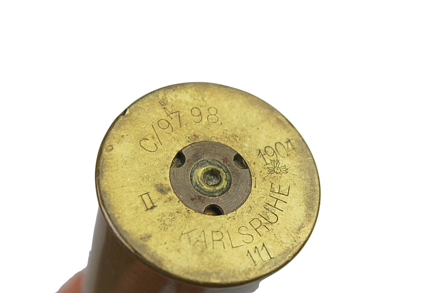 NABÓJ 37MM C/97 KARLSRUHE SKORUPA DEKORACYJNA