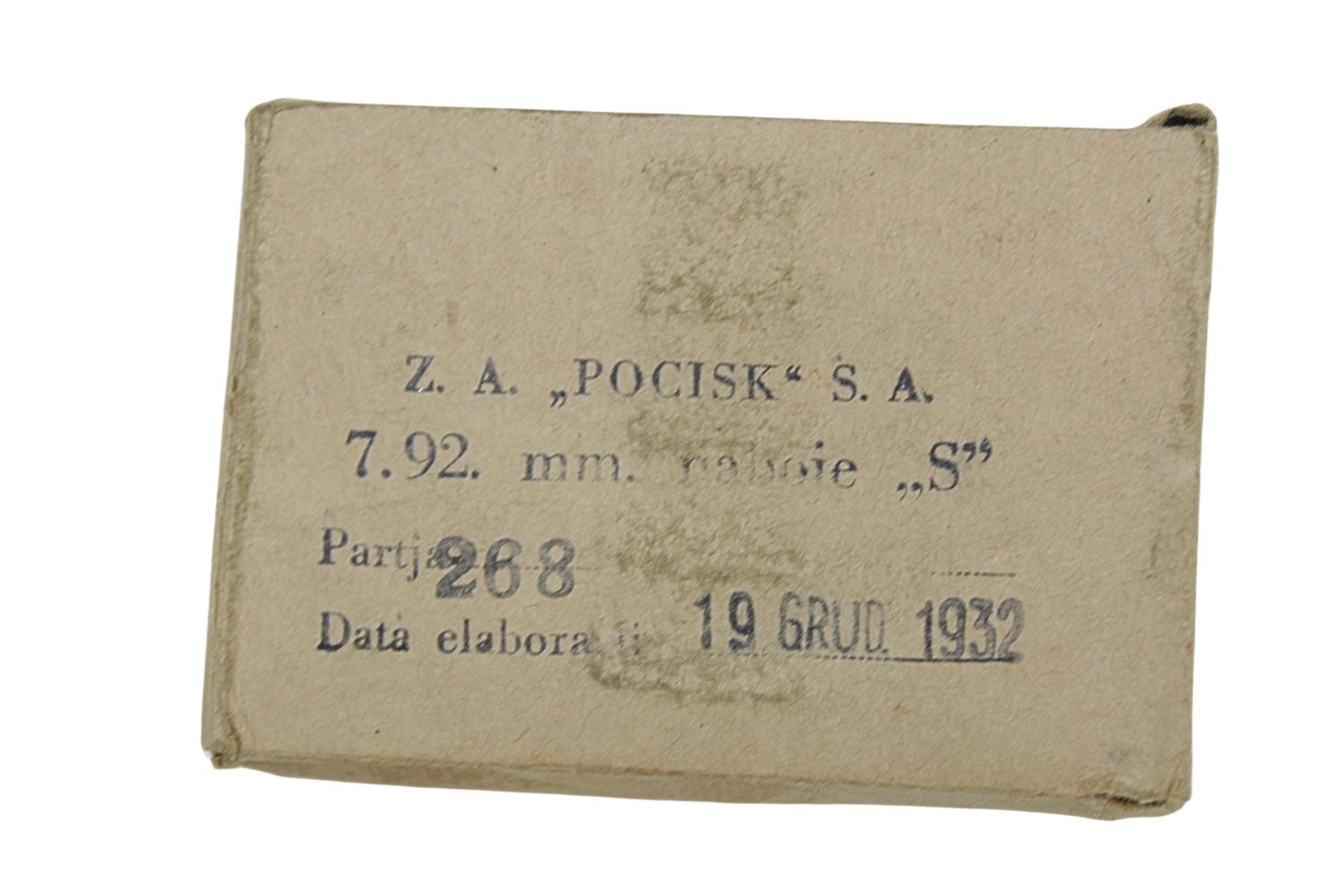II RP Opakowanie po amunicji 7,92mm Mauser Z.A. „Pocisk” S.A.