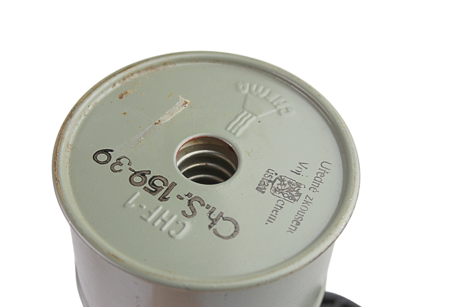 Francuska maska przeciwgazowa z puszką