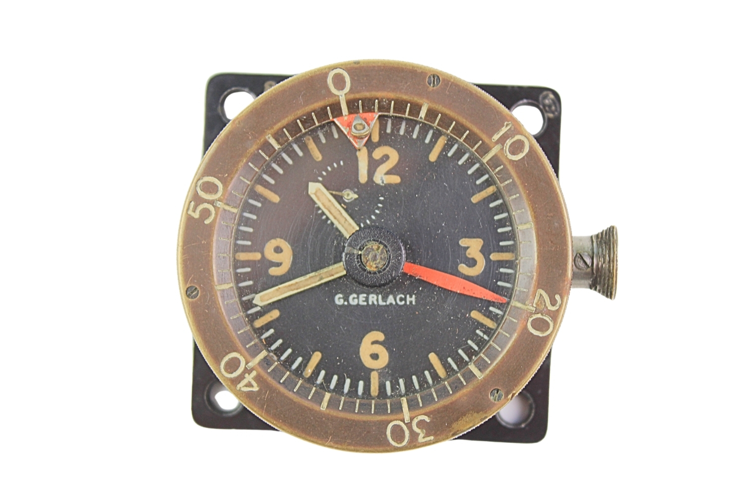 II RP Zegar pokładowy PZL „Łoś” G. Gerlach Warszawa Unikat
