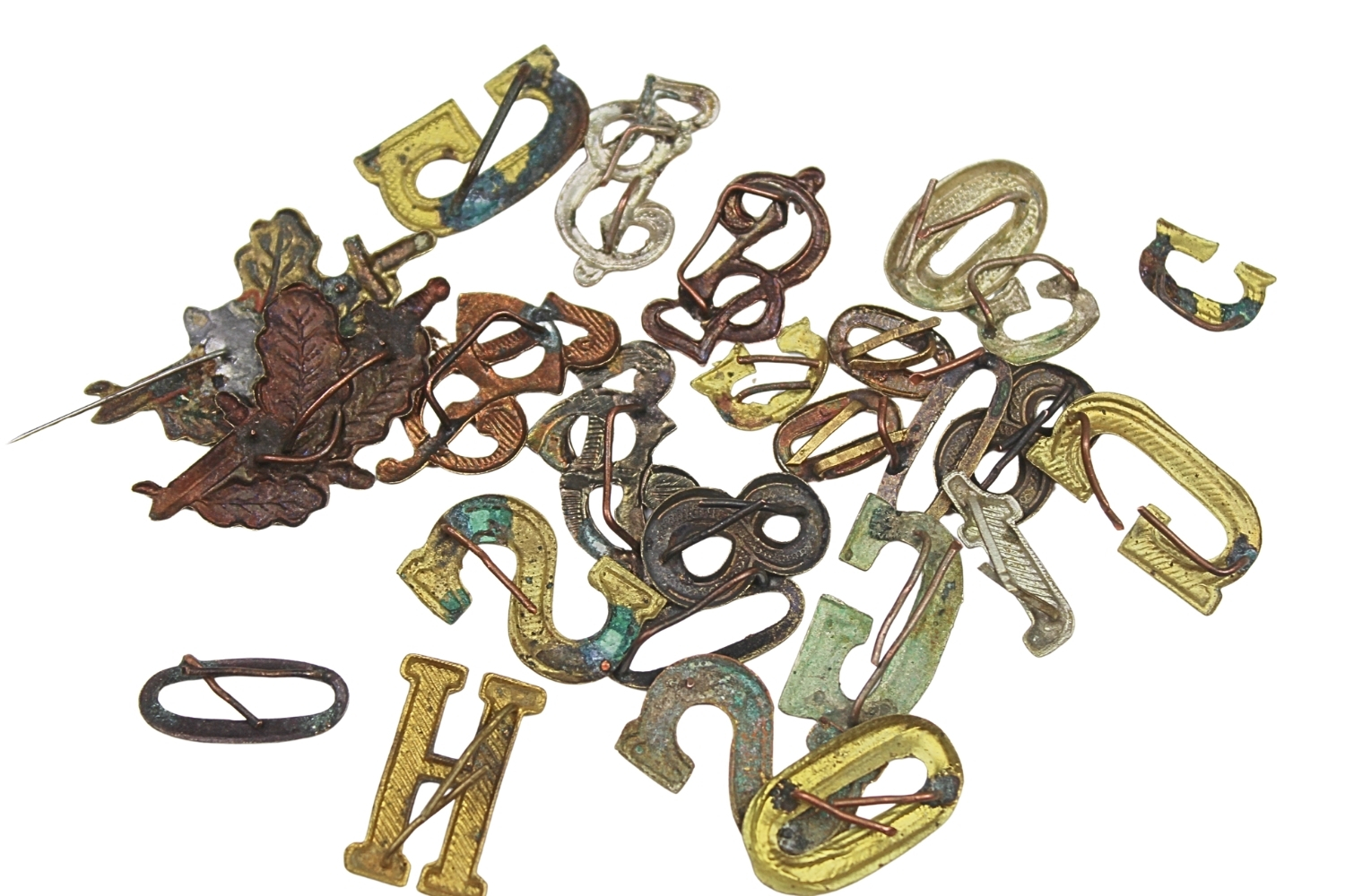 II RP ZESTAW KORPUSÓWEK I MONOGRAMÓW