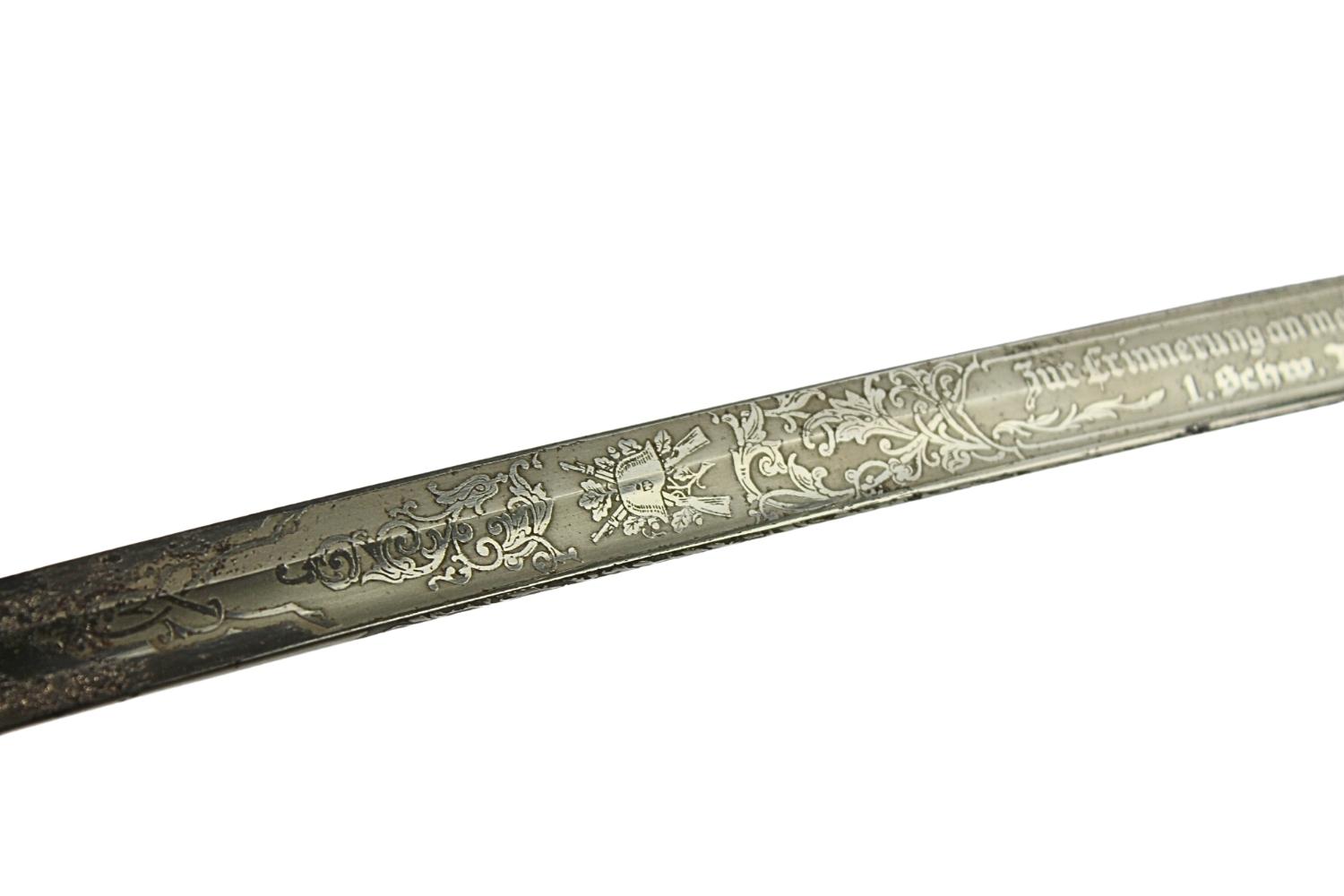 Szabla WKC dekor Na pamiątkę służby 1 Pułk Kawalerii Ciężkiej 1937 