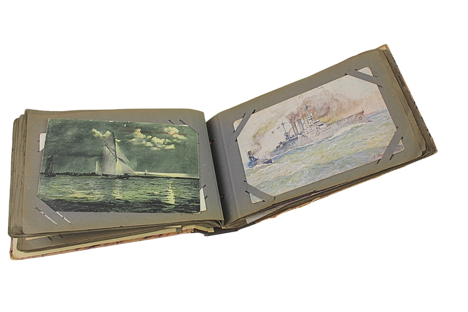 NIEMCY ALBUM Z POCZTÓWKAMI KRIEGSMARINE I WOJNA ŚWIATOWA