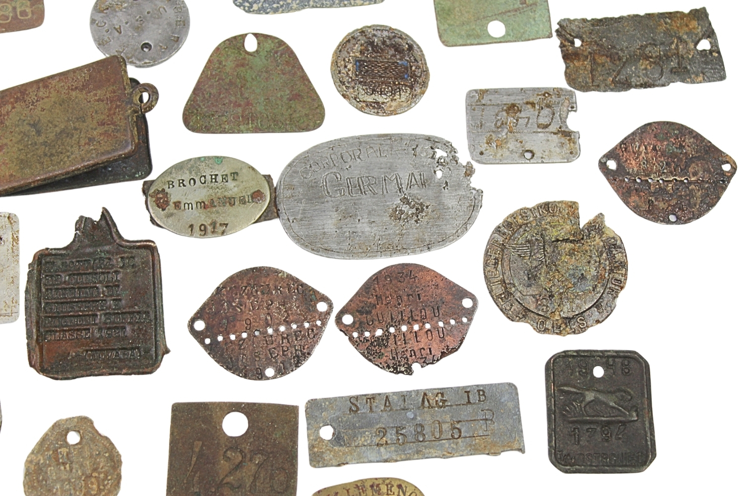 Duży zestaw nieśmiertelników, żetonów