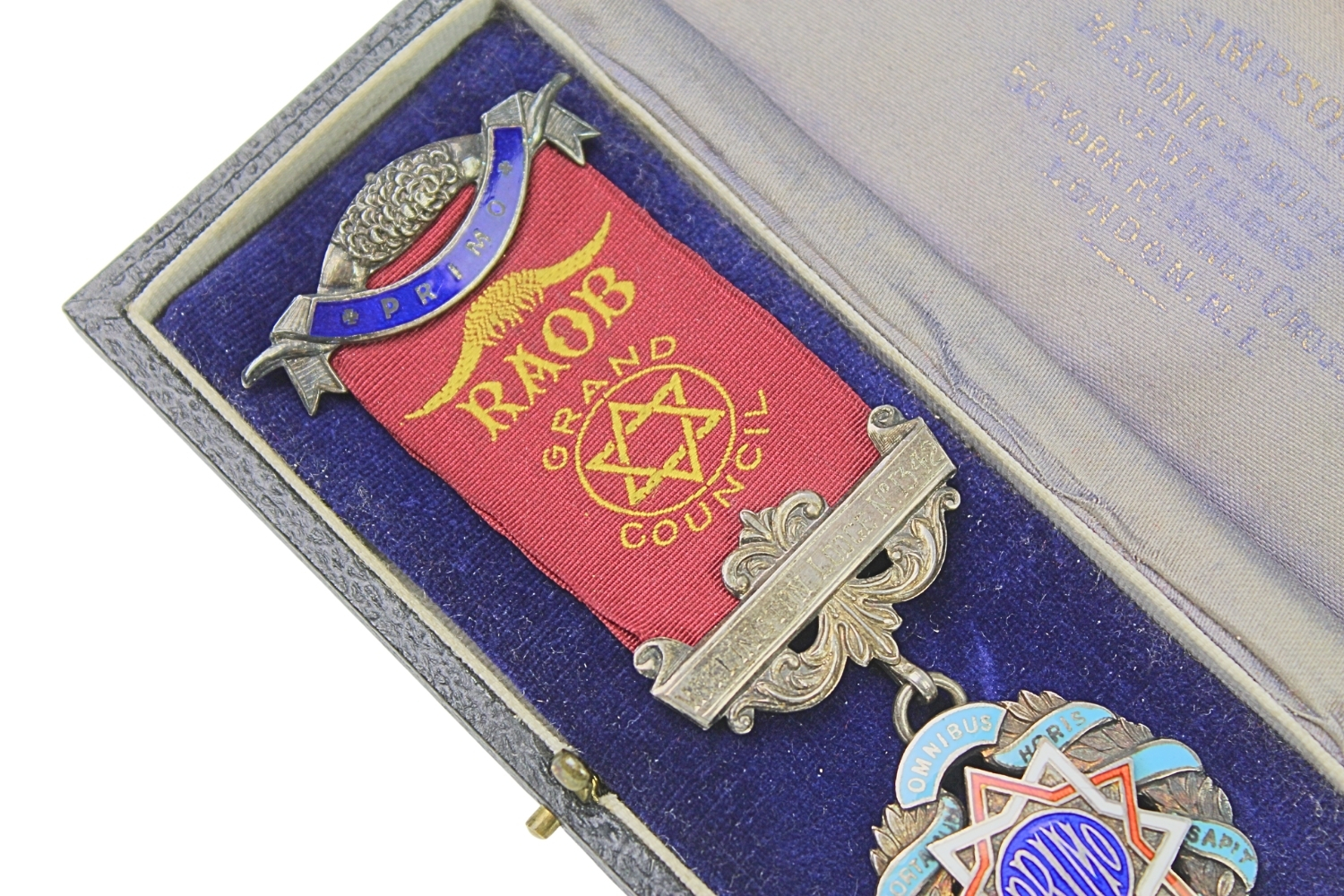 ODZNACZENIE ZAKON MASOŃSKI BAWOŁÓW ROAB SREBRO 1938