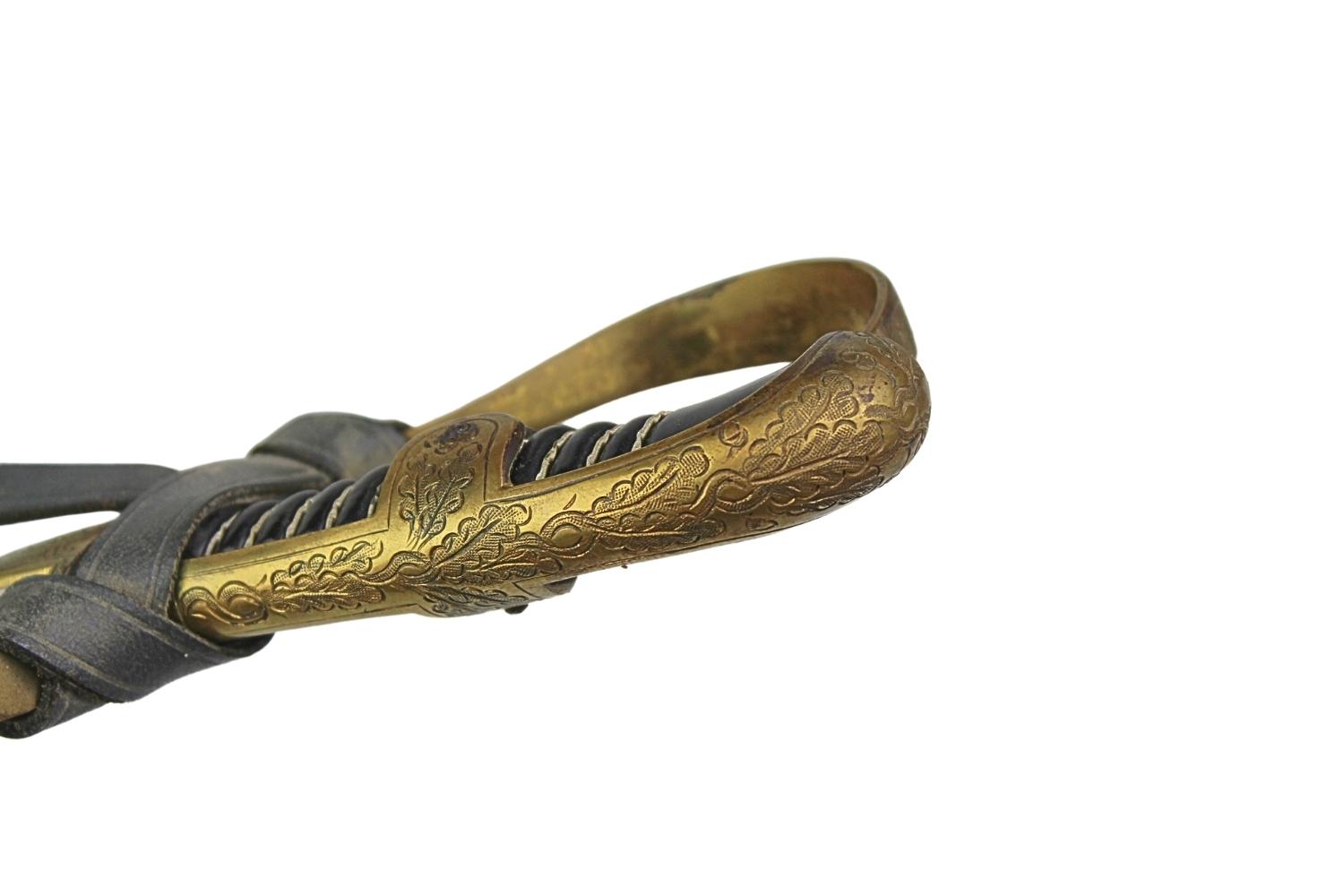 Szabla oficera Wehrmachtu Carl Julius Krebs Solingen z temblakiem