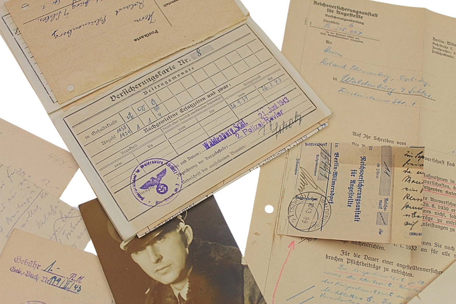 ZESTAW DOKUMENTÓW LUFTWAFFE RONALD HUNNENBERG 