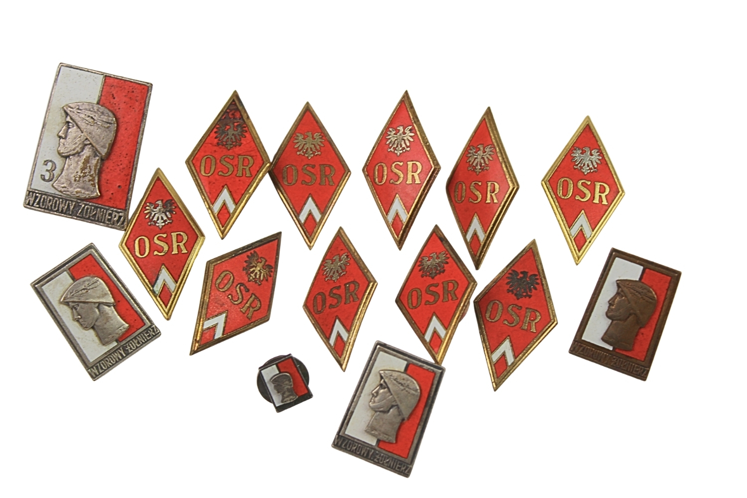 POLSKA ZESTAW 15 ODZNAK LWP