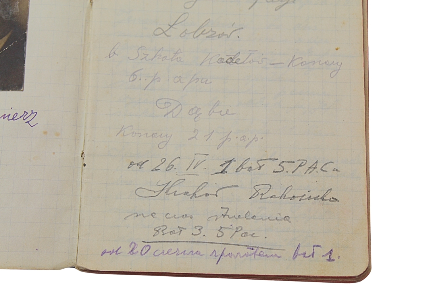 II RP Pamiętnik podporucznik rez. Kazimierzu Halińskim 21pap 5pac