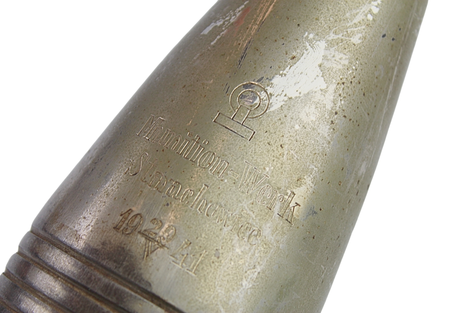 II RP moździerz Stockes Brandt wz.31 Starachowice 1941 Skorupa Kolekcjonerska Rzadkość