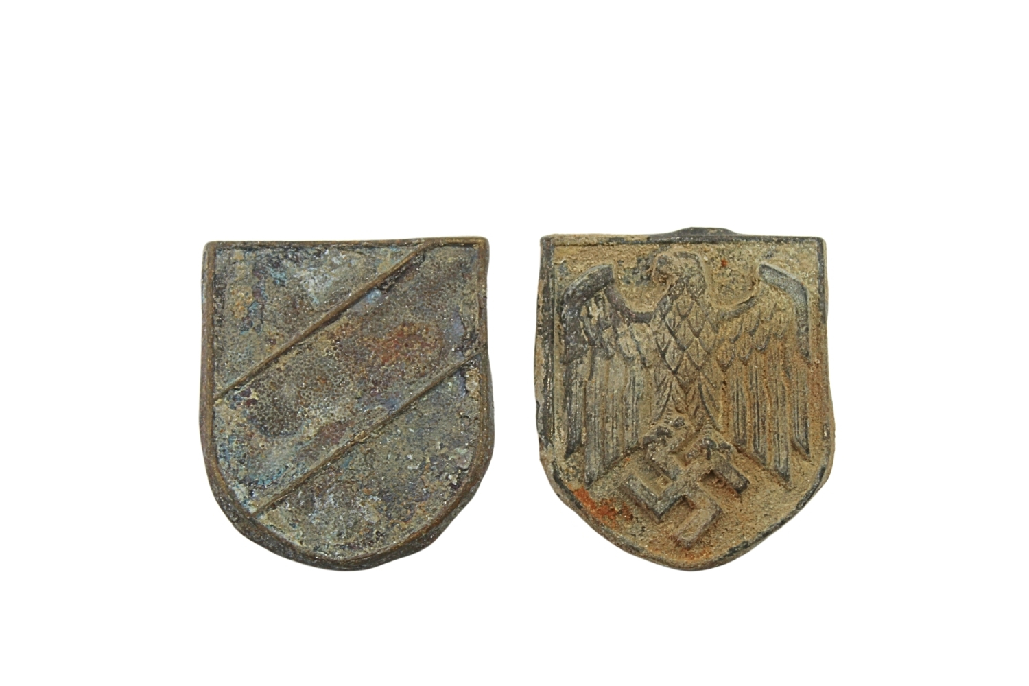 Komplet tarczek z hełmu korkowego Afrika Korps