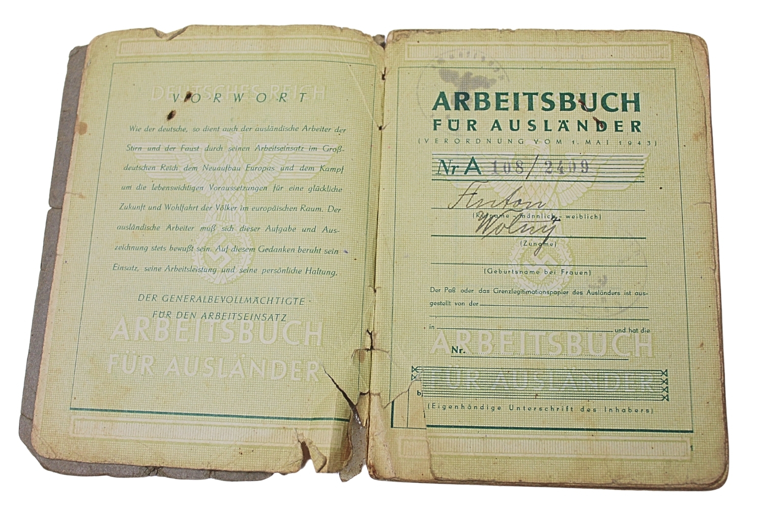 Zestaw dokumentów Antoni Wolny 