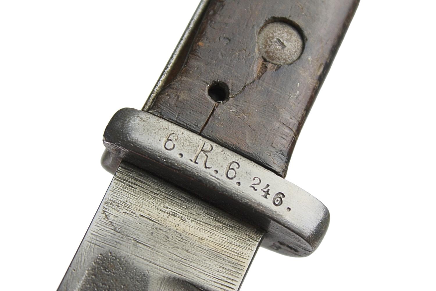 Bagnet niemiecki wz.84 98 modyfikowany bicia regimentowe