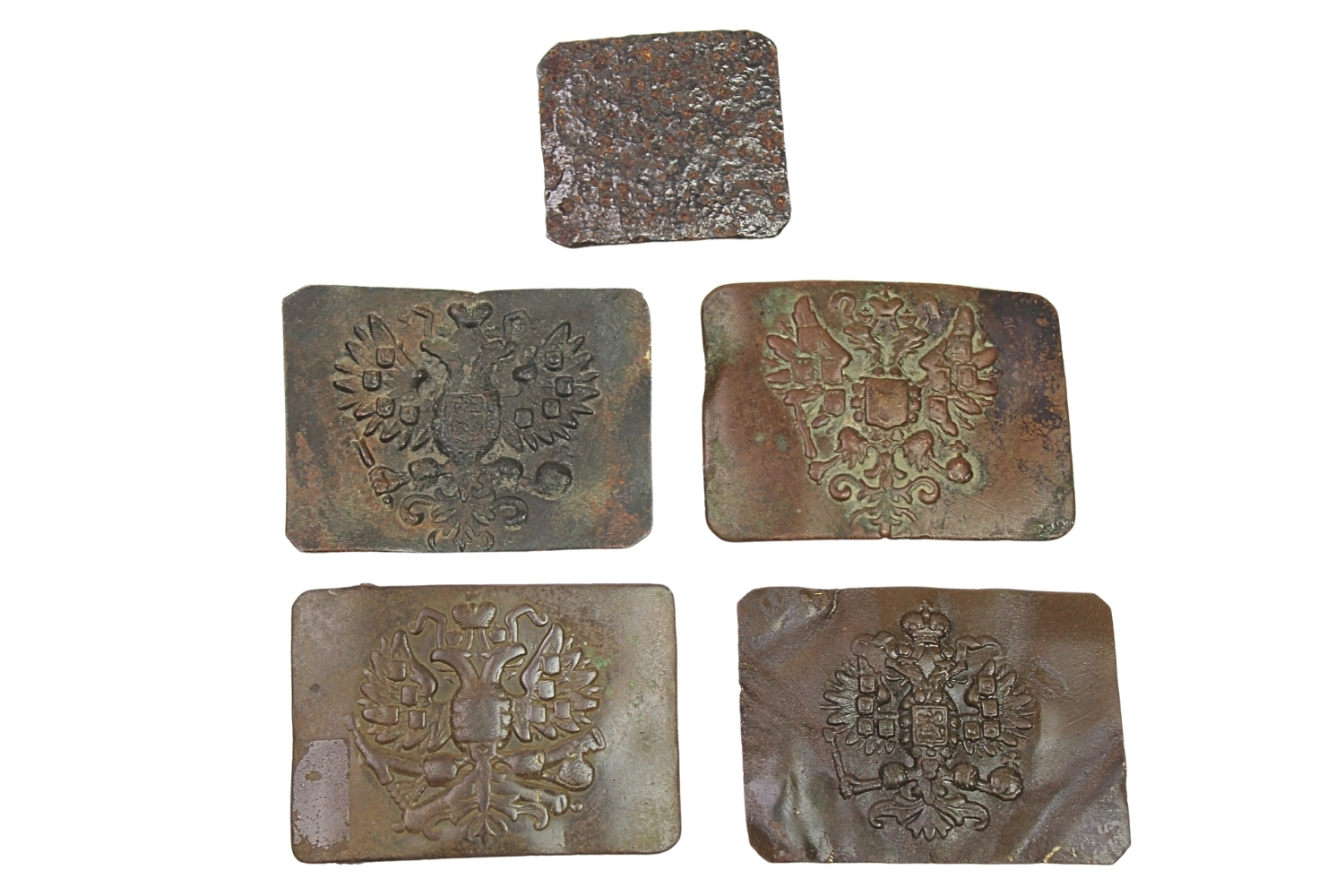 Zestaw carskich klamer piechoty i artylerii 