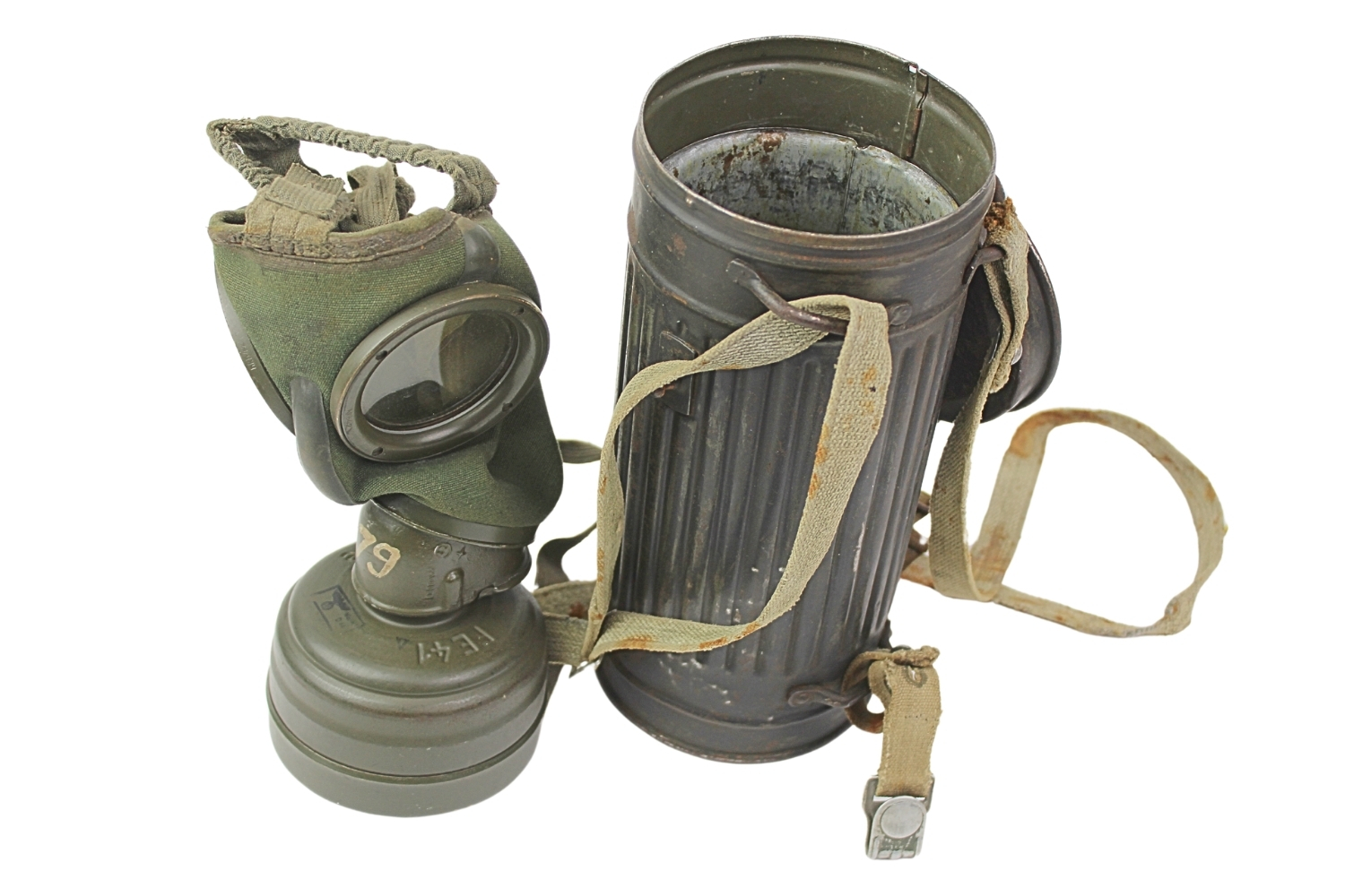 Niemiecka maska przeciwgazowa z puszką 1941