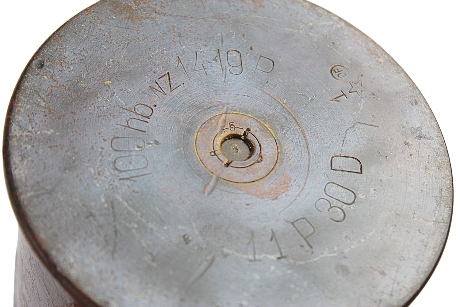 II RP Łuska haubica 100mm  wz.16 19P  1930 Orzeł skorupa dekoracyjna 