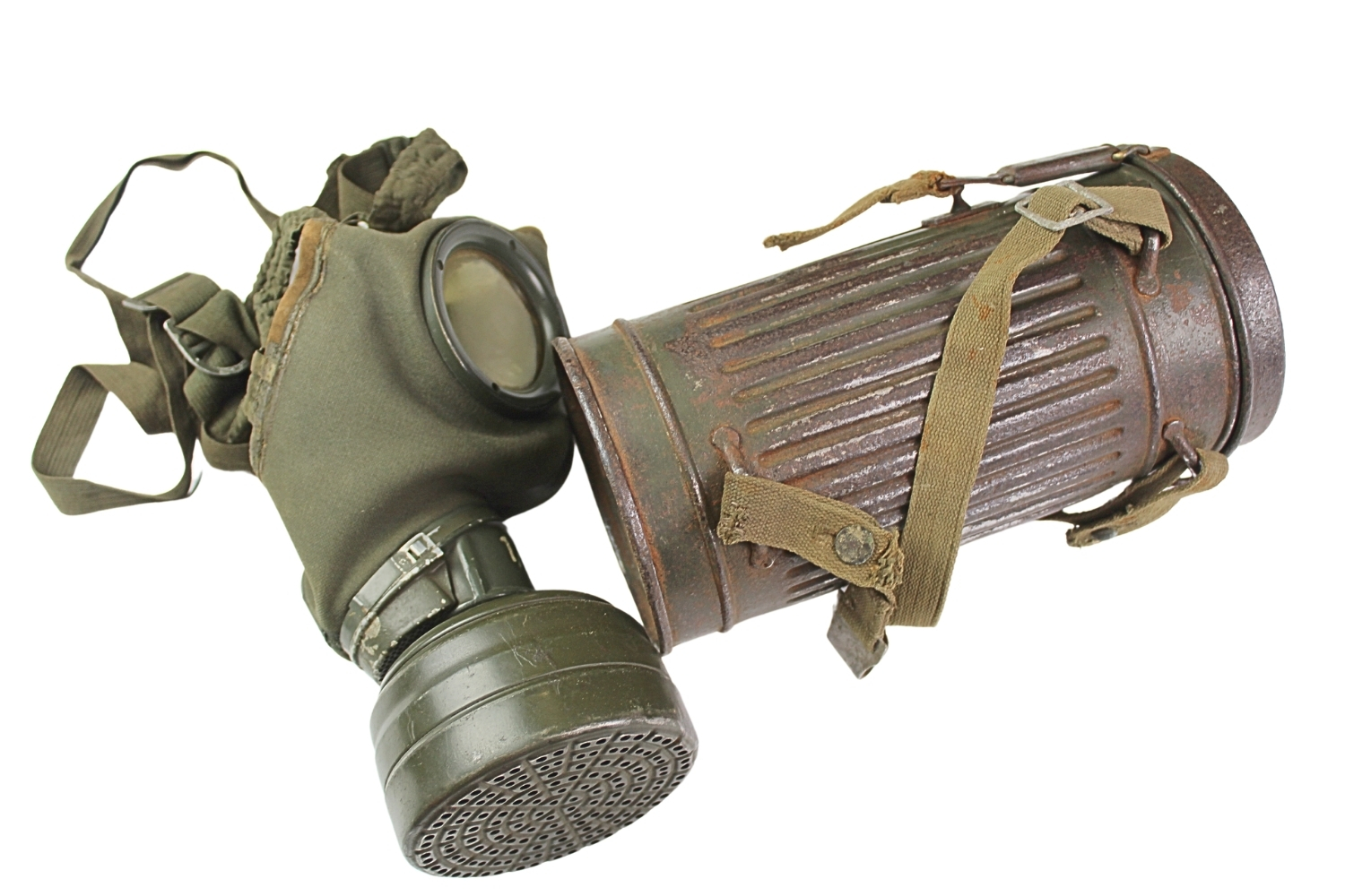 Niemiecka maska przeciwgazowa z puszką 1938