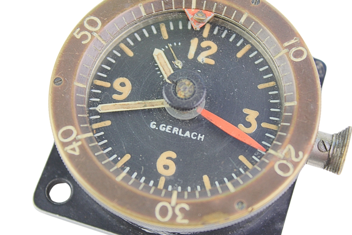 II RP Zegar pokładowy PZL „Łoś” G. Gerlach Warszawa Unikat