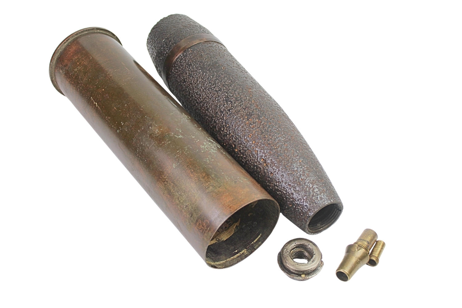 II RP ŁUSKA Z POCISKIEM armata 105mm SCHNEIDER wz.1913 Skorupa Dekoracyjna