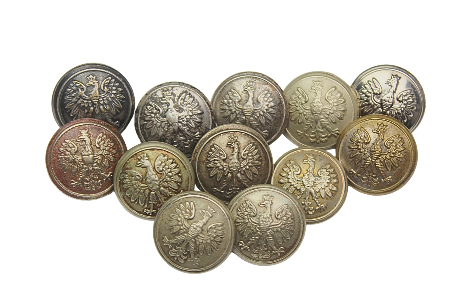 II RP Zestaw guzików Mundurowych wz.28