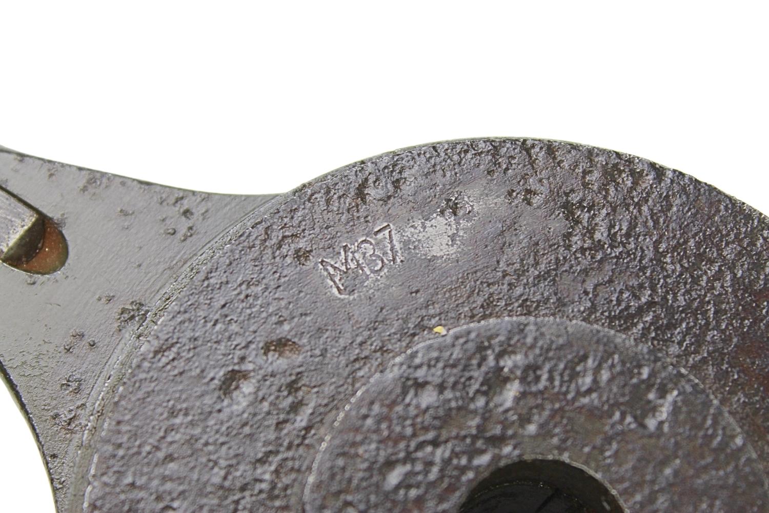 II RP Patelnia, dźwignia rygla zamka armata 37mm wz.36 Bofors 