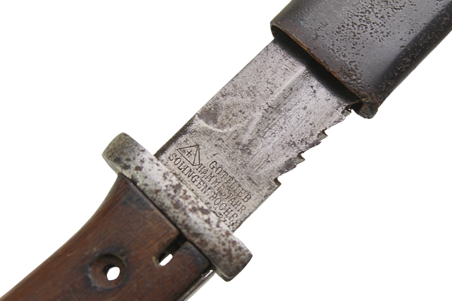 Bagnet niemiecki S84 98 Gottlieb Hammesfahr Solingen z piłą