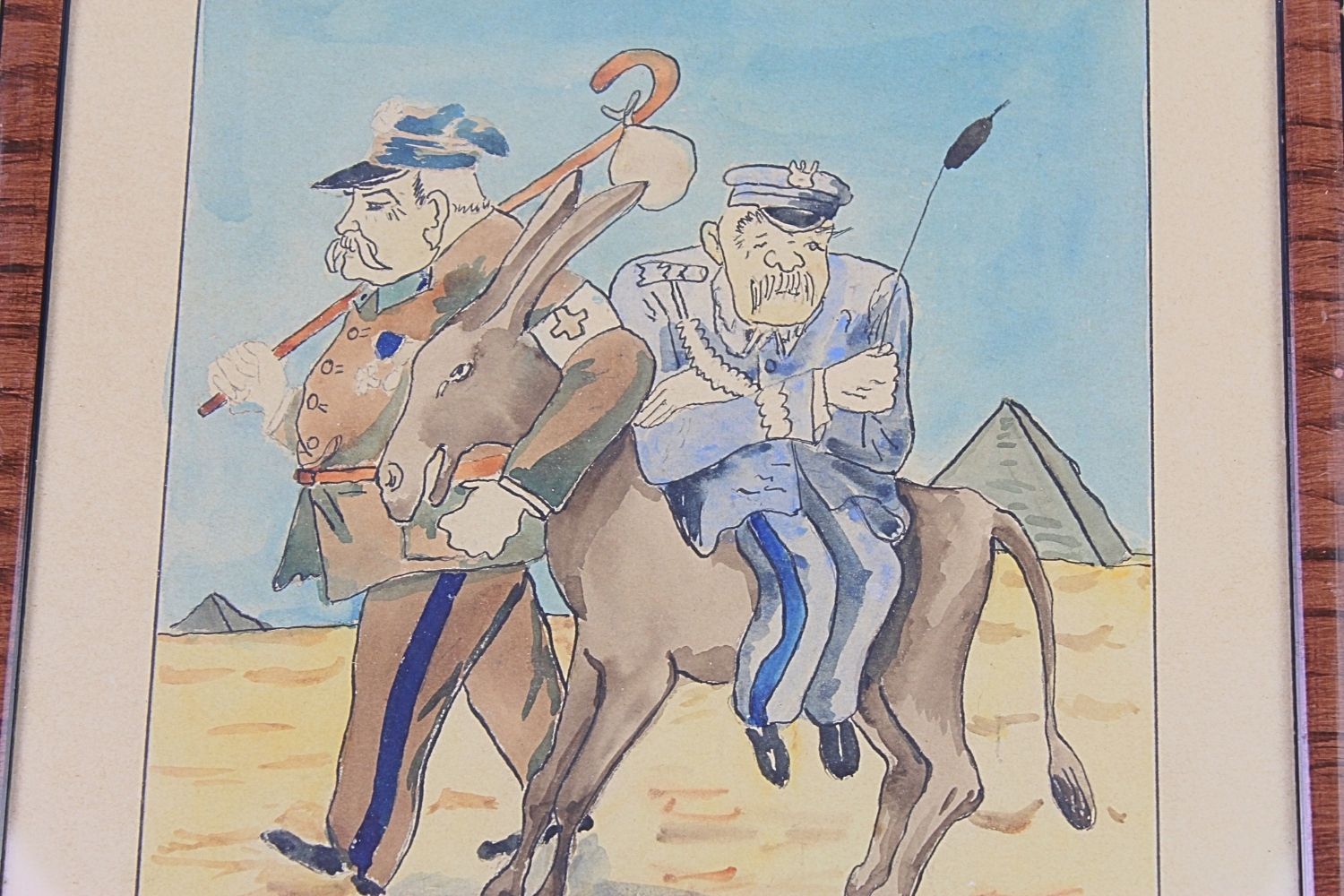 Akwarela Karykatura Józef Piłsudski 