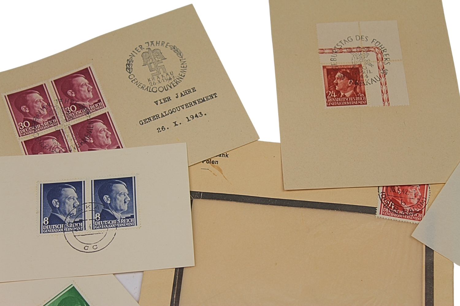 ZESTAW ZNACZKÓW POCZTOWYCH GENERALNE GUUBERNATORSTWO