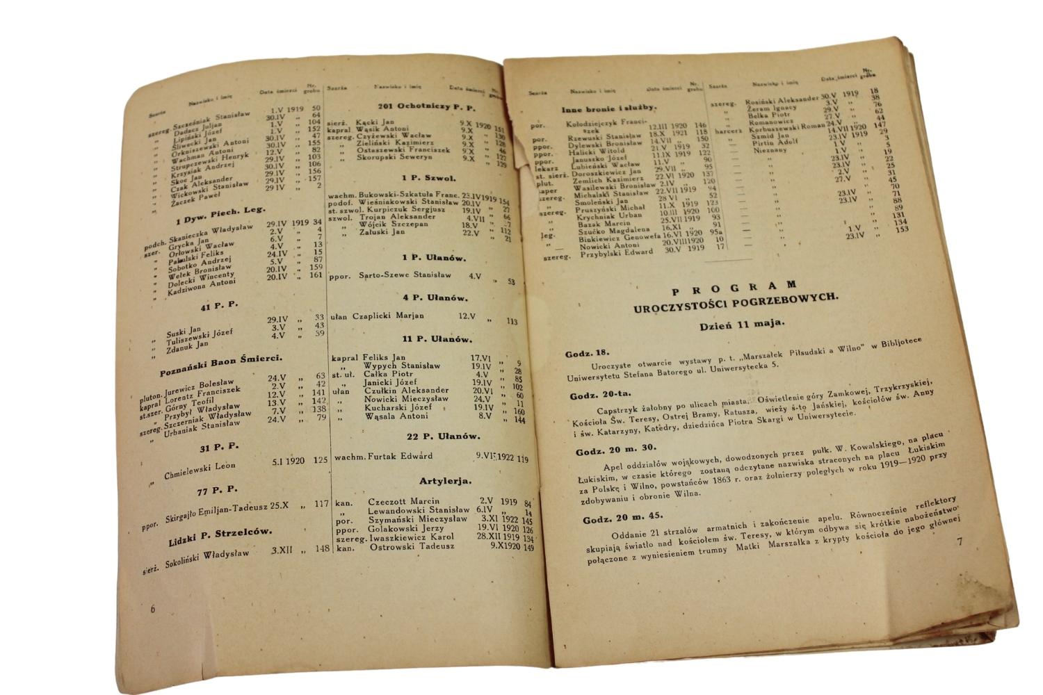 Józef Piłsudski Uroczystości Żałobne w Wilnie 11-12 Maja 1936