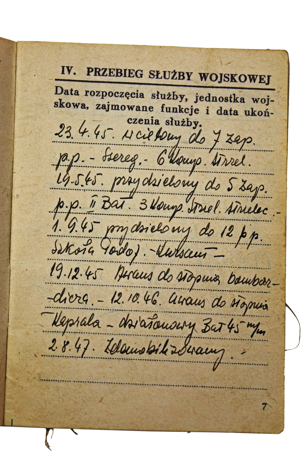 LWP Zestaw po kapralu Józefie Rutkowskim