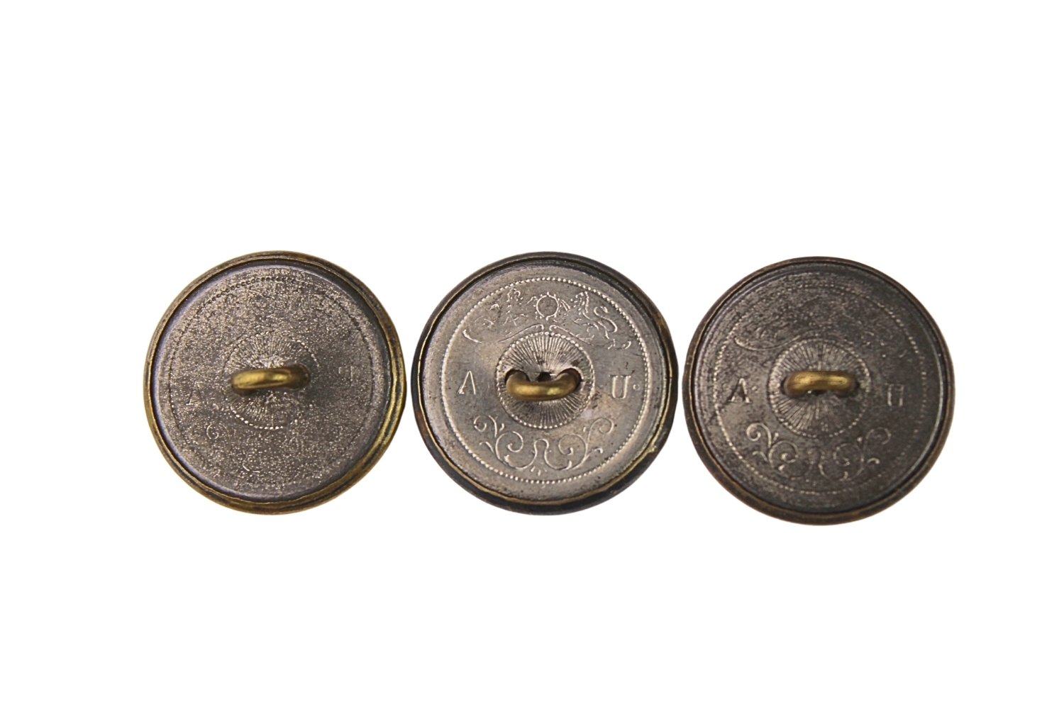 II RP Zestaw guzików milicji Śląska Cieszyńskiego 