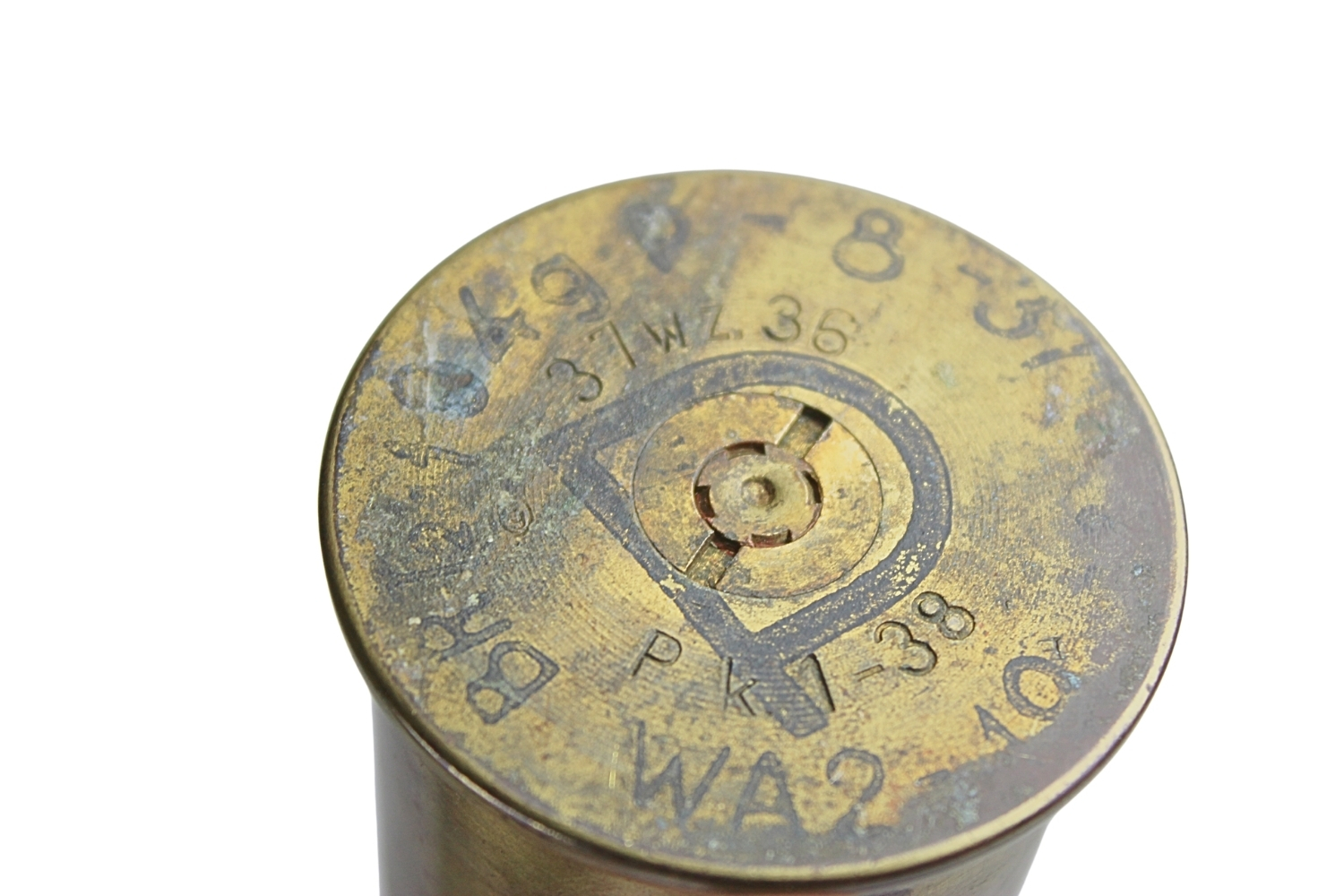 II RP NABÓJ BOFORS 37MM WZ. 36 P.PANC SKORUPA DEKORACYJNA