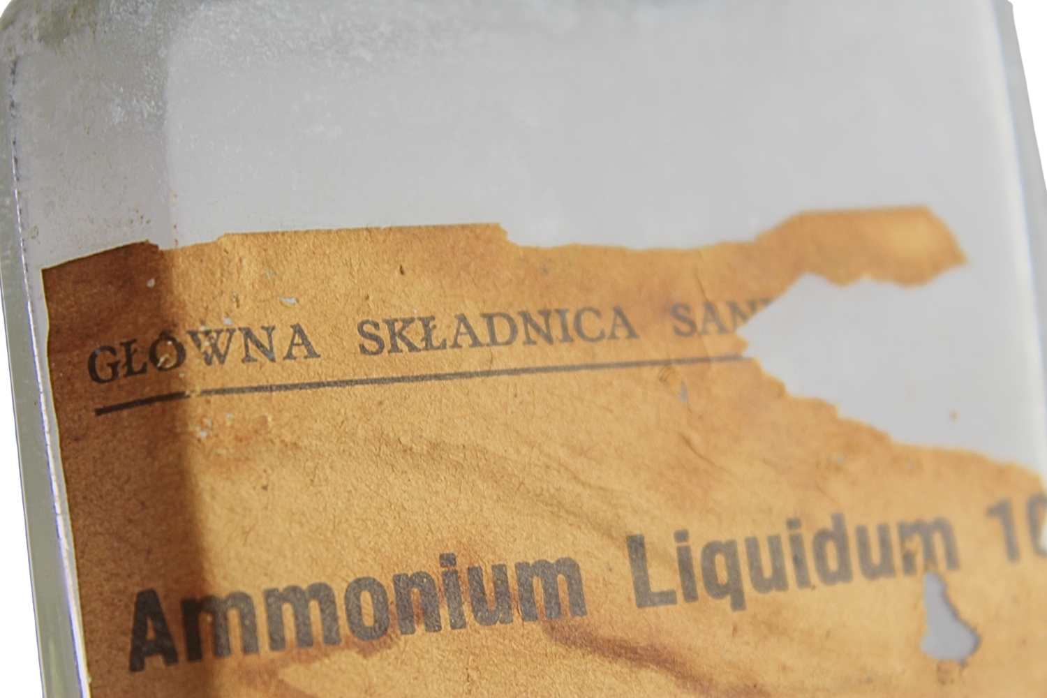 II RP Butelka WP SAN Główna Składnica San. Ammonium Liquidum 1938