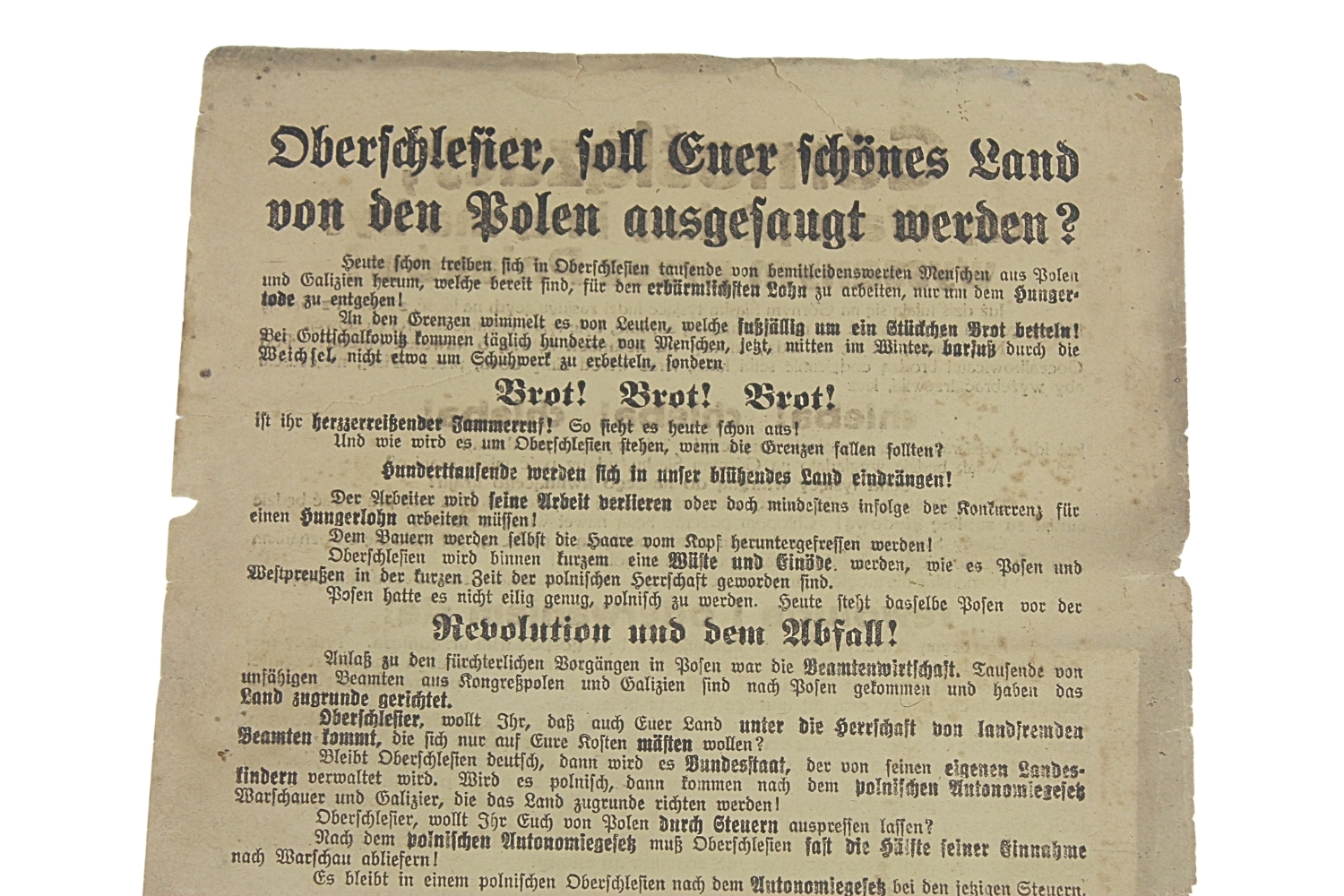 NIEMIECKA ULOTKA PROPAGANDOWA GÓRNY ŚLĄSK