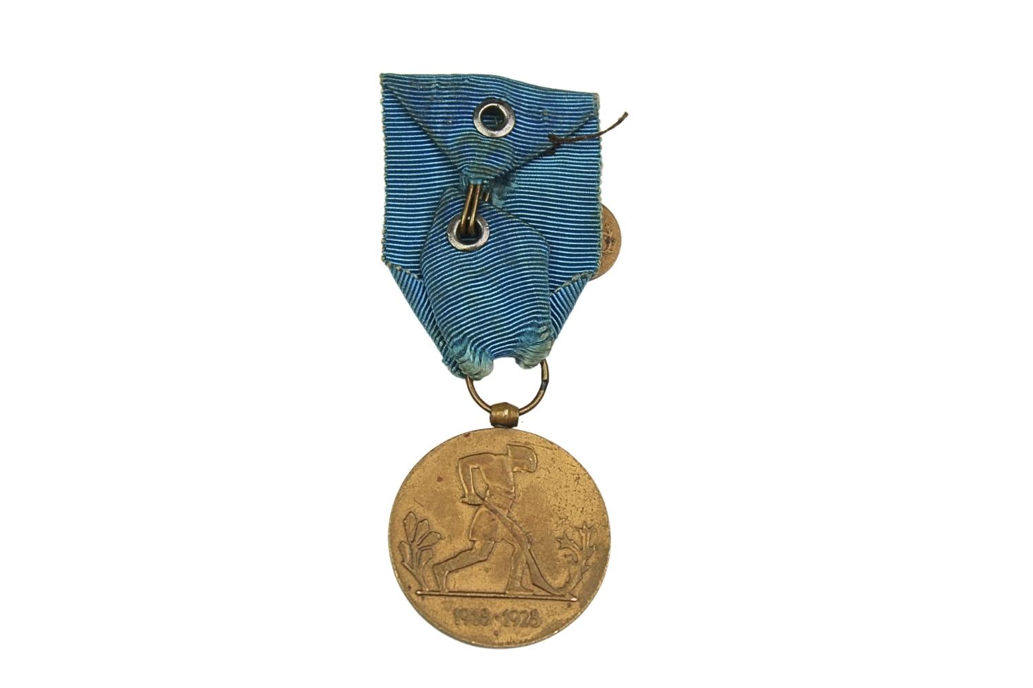 II RP MEDAL DZIESIĘCIOLECIA ODZYSKANIA NIEPODLEGŁOŚCI 1918-1928 z miniaturką