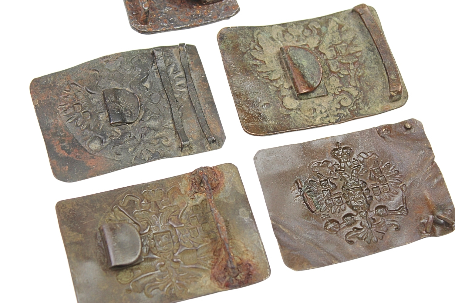 Zestaw carskich klamer piechoty i artylerii 