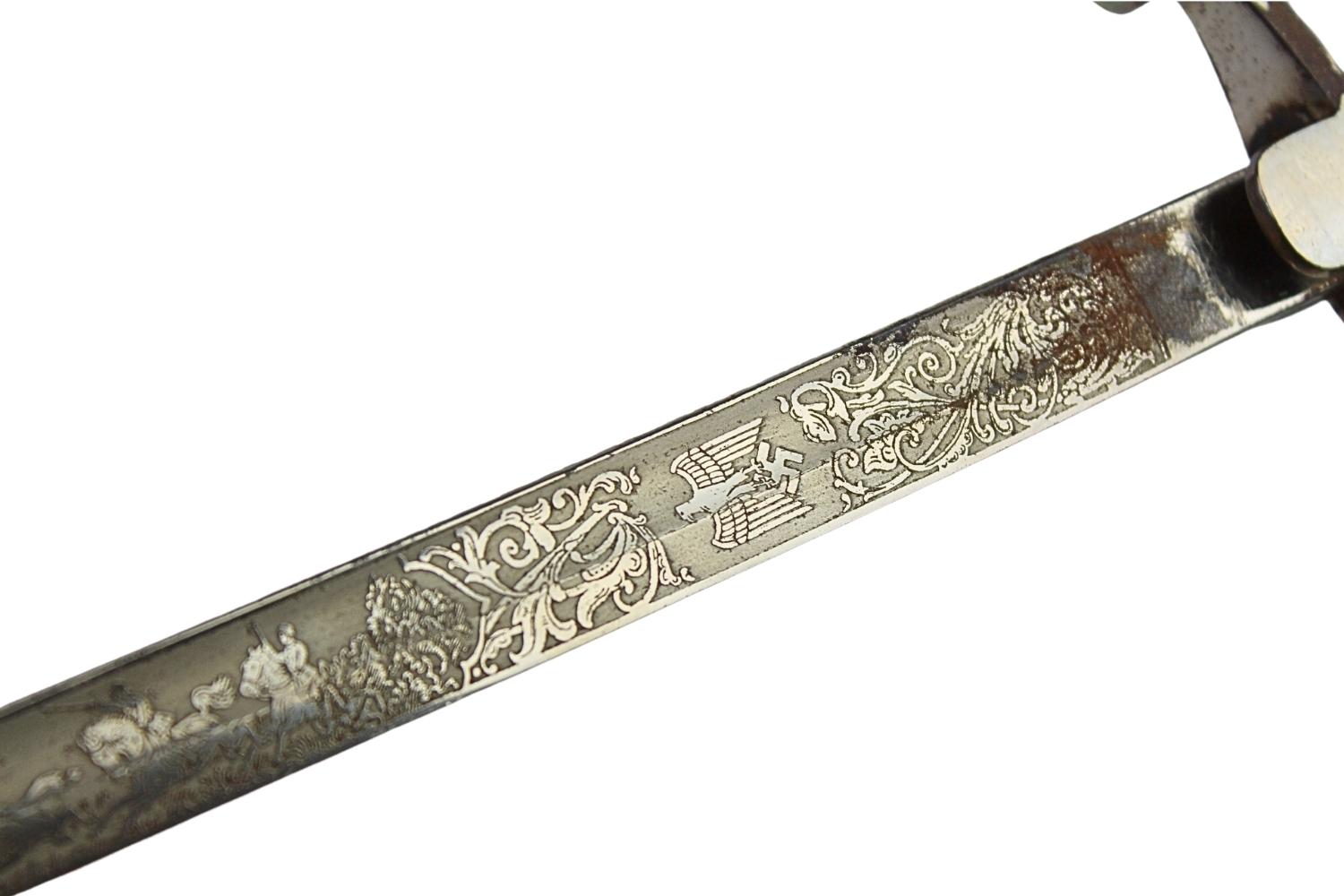 Szabla WKC dekor Na pamiątkę służby 1 Pułk Kawalerii Ciężkiej 1937 