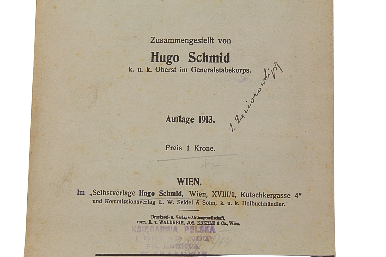Austro- Węgry Instrukcja tablo Gebirgsausrustung Wien 1913