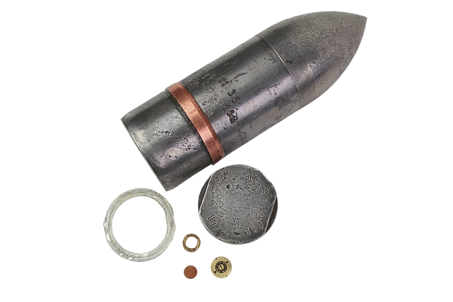 II RP Granat Pancerny wz.1910 Huta Baildon 1935 Skorupa Dekoracyjna Rzadkość