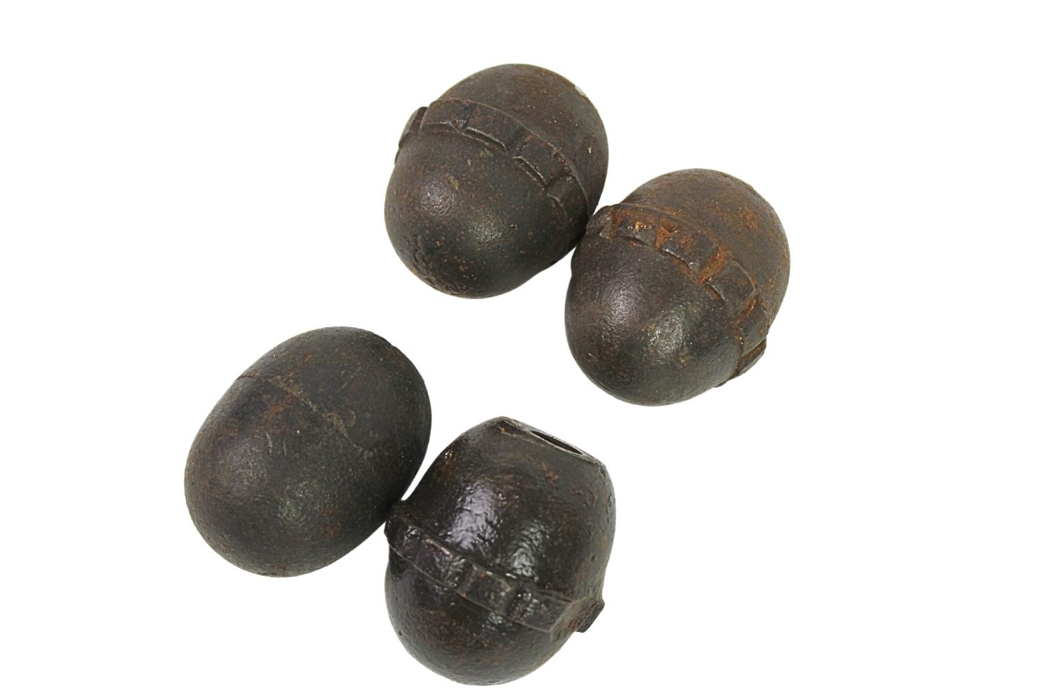 Zestaw Granatów pruskich Eihandgranate M17 skorupa dekoracyjna