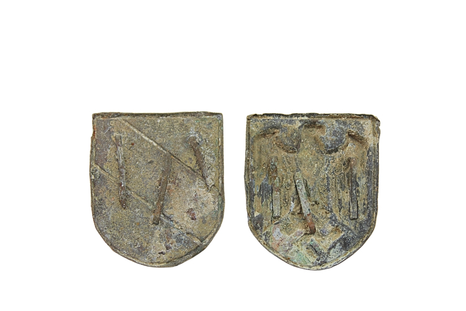 Komplet tarczek z hełmu korkowego Afrika Korps