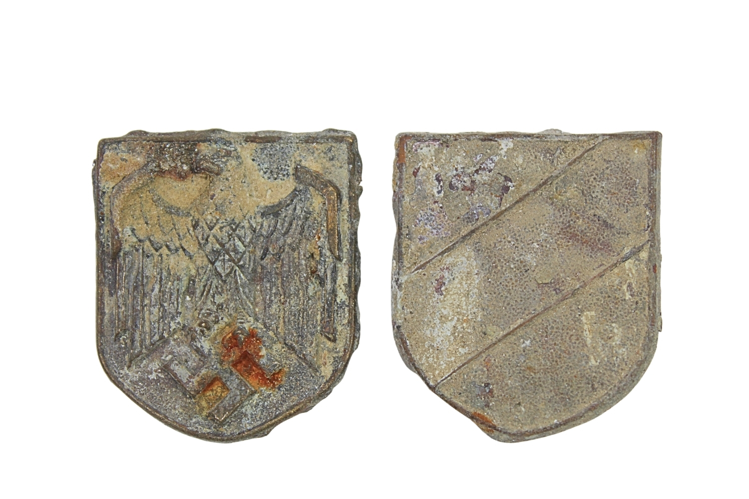 Komplet tarczek z hełmu korkowego Afrika Korps